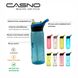 Бутылка для воды CASNO 750 мл KXN-1207 Серая с соломинкой