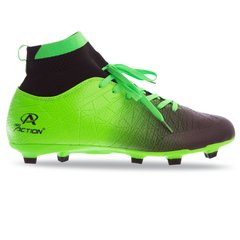 Бутсы футбольная обувь с носком Pro Action PRO-1000-15 BLACK/GREEN размер 40-45 (верх-TPU, подошва-TPU, зеленый-черный)
