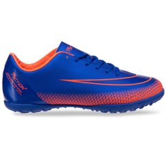 Сороконіжки взуття футбольне підліткові Pro Action VL19123-TF-BLO BL/ORG/BL/SOLE розмір 35-40 (верх-PU, підошва-RB, синій-оранжевий-синій)