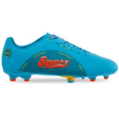 Бутсы футбольная обувь SPORT SG-301041-1 L.CYAN/YELLOW/R.ORANGE размер 40-45 (верх-PU, подошва-термополиуретан (TPU), синий-оранжевый)