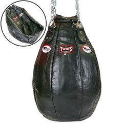 Чехол боксерского мешка Каплевидный кожаный (без наполнителя) TWINS PPL-M (d-50см l-75см, цвета в ассортименте)
