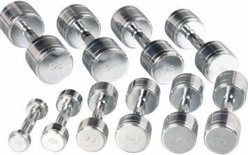 Набір хромованих гантелей Stein 1-10 кг (10 пар)