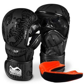 Перчатки для ММА Phantom Muay Thai Black S/M (капа в подарок)