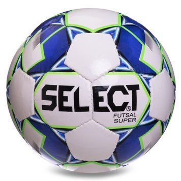 М'яч для футзалу SELECT SUPER FB-2986 №4 білий-синій