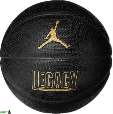 Мяч баскетбольный NIKE JORDAN LEGACY 2.0 8P DEFLATED BLACK/BLACK/BLACK/METALLIC GOLD size 7