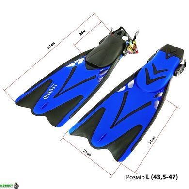 Ласты с открытой пяткой LEGEND F79 L (43,5-47) размер