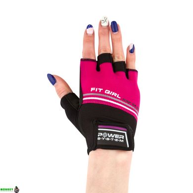 Рукавички для фітнесу і важкої атлетики Power System Fit Girl Evo PS-2920 Pink S