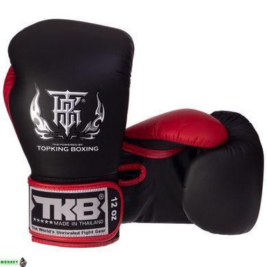 Перчатки боксерские кожаные TOP KING Reborn TKBGRB Черный-синий 10 унции