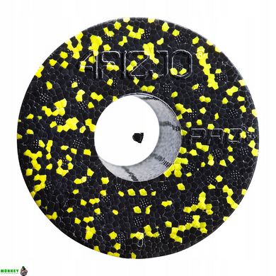 Масажний ролик (валик, роллер) гладкий 4FIZJO EPP PRO+ 45 x 14.5 см 4FJ0089 Black/Yellow