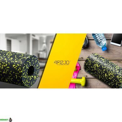 Масажний ролик 4FIZJO EPP PRO+ 45 x 14.5 см (валик, роллер) гладкий Black/Yellow (P-5907739310583)