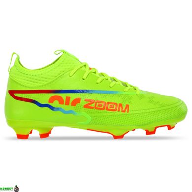 Бутсы футбольная обувь с носком ZOOM 230208-4 LIME/R.ORANGE размер 40-45 (верх-PU, подошва-термополиуретан (TPU), лимонный-оранжевый)