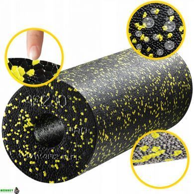 Масажний ролик 4FIZJO EPP PRO+ 45 x 14.5 см (валик, роллер) гладкий Black/Yellow (P-5907739310583)