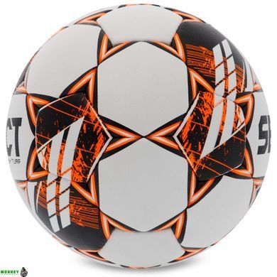 М'яч футбольний SELECT FLASH TURF FIFA BASIC V23 №4 білий помаранчевий