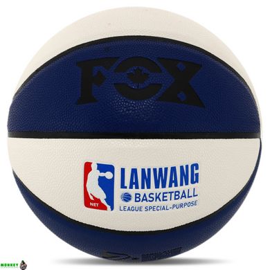 М'яч баскетбольний PU FOX BA-8976 LANWANG №7 синій-білий