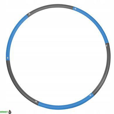Обруч массажный Hula Hoop SportVida 90 см SV-HK0216 Grey/Blue