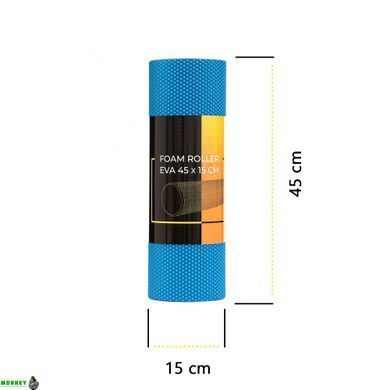 Масажний ролик Cornix EVA+ 45 x 15 см (валик, роллер) XR-0306 Blue