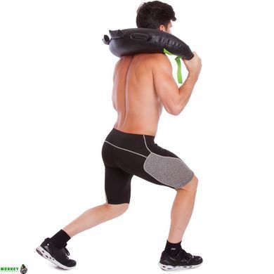 Мішок Болгарський тренувальний Zelart Bulgarian Bag FI-5024-15 15кг чорний-салатовий