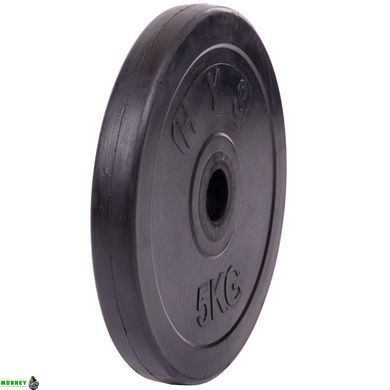 Диски для штанги обгумовані SHUANG CAI SPORTS ТА-1443-5 30мм 5кг чорний