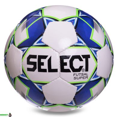 Мяч для футзала SELECT SUPER FB-2986 №4 белый-синий