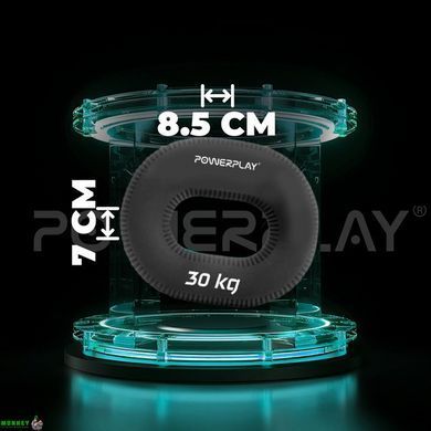 Эспандер кистевой силиконовый PowerPlay PP-4336 Hand Grip Hard 30 кг. Черный