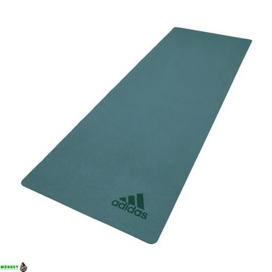 Килимок для йоги Adidas Premium Yoga Mat темно-зелений Уні 176 х 61 х 0,5 см