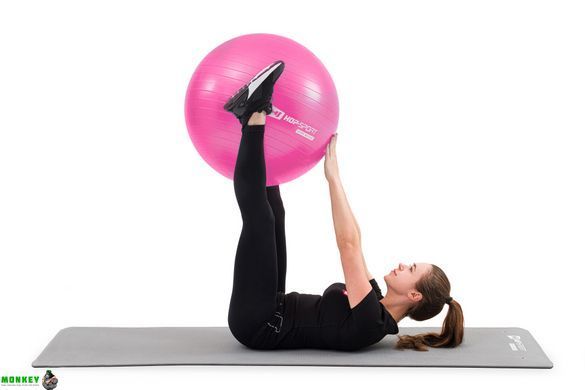 Фитбол Hop-Sport 70cm HS-R075YB magenta + насос