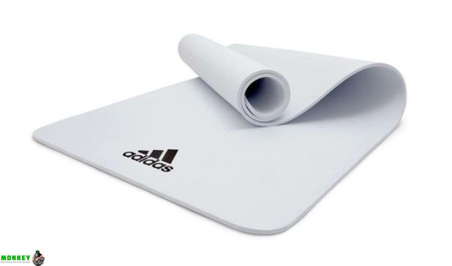 Коврик для йоги Adidas Yoga Mat белый Уни 176 х 61 х 0,8 см