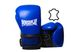 Боксерские перчатки PowerPlay 3015 синие [натуральная кожа] 10 унций