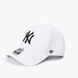 Кепка MVP 47 Brand DP NEW YORK YANKEES белый серый Уни OSFA