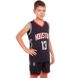 Форма баскетбольная подростковая NB-Sport NBA HOUSTON 13 BA-0968 M-2XL черный-красный