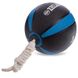 Мяч медицинский Tornado Ball Zelart на веревке FI-5709-2 2кг черный-красный