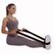 Резинка для фитнеса с петлями Queenfit 86,5 х 4см черно-красная