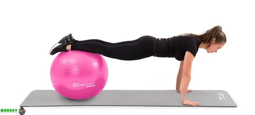 Фитбол Hop-Sport 70cm HS-R075YB magenta + насос