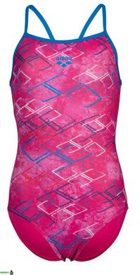 Купальник Arena DALY SWIMSUIT LIGHT DROP BACK розовый, белый, голубой Дет 152 см