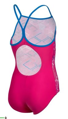 Купальник Arena DALY SWIMSUIT LIGHT DROP BACK розовый, белый, голубой Дет 152 см