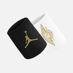 Напульсник Nike JORDAN JUMPMAN X WINGS WRISTBANDS 2 PK белый, черный Уни OSFM