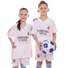 Форма футбольна дитяча REAL MADRID домашня 2021 SP-Planeta CO-2472 (р-р 22-30,8-14років, 120-165см, білий)