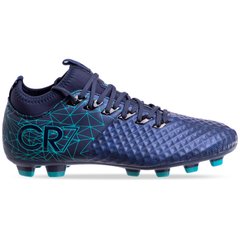 Бутси футбольне взуття з носком OWAXX 191105-4 NAVY/CYAN розмір 40-45 (верх-TPU, синій-блакитний)