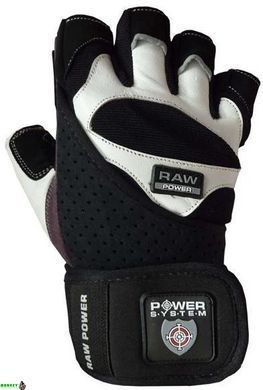 Рукавички для фітнесу і важкої атлетики Power System Raw Power PS-2850 Black/White M