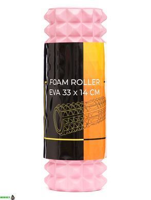 Масажний ролик Cornix EVA 33 x 14 см (валик, роллер) XR-0326 Light Pink