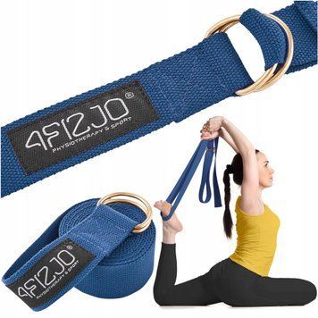 Ремінь для йоги 4FIZJO 300 см Blue (P-5907739318435)