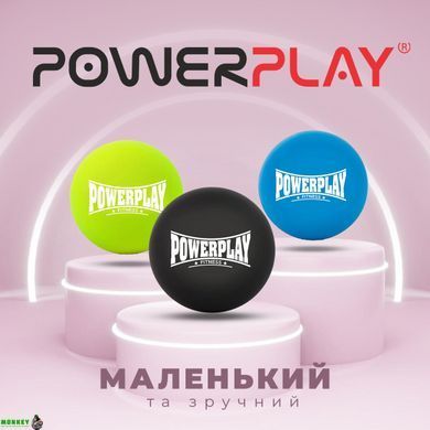 Массажный силиконовый мяч PowerPlay PP-4354 Silicone Lacrosse Ball (6.3см.) Черный