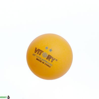 Набір м'ячів для настільного тенісу VITORY 2* 40+ MT-1892 Жовтий 6шт