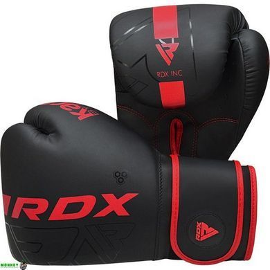 Боксерські рукавиці RDX F6 Kara Matte Red 10 унцій (капа в комплекті)