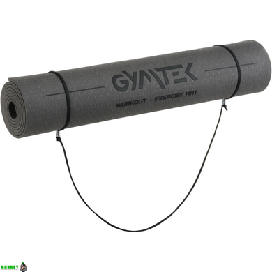 Коврик (мат) для фитнеса и йоги Gymtek ТРЕ 0,5 см черный