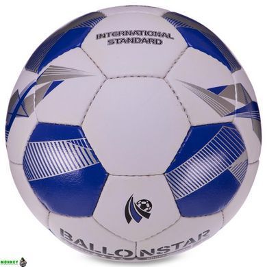 Мяч футбольный HYBRID BALLONSTAR FB-3132 №5 PU бFB-3132 Белый-синий