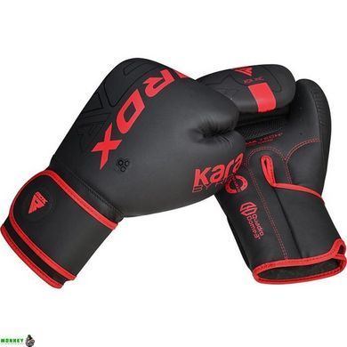Боксерські рукавиці RDX F6 Kara Matte Red 10 унцій (капа в комплекті)