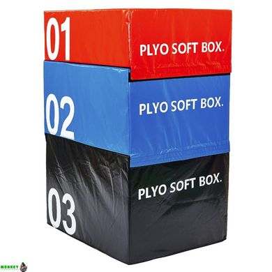 Бокс плиометрический мягкий Zelart SOFT PLYOMETRIC BOXES FI-5334-3 1шт 60см черный