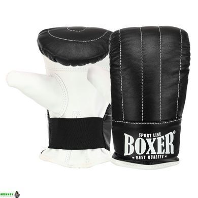 Снарядные перчатки кожаные BOXER 2014 Синий-черный L размер L