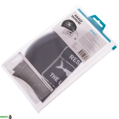 Шапочка для плавання MadWave RESPECT reversible M055024 Чорно-білий
